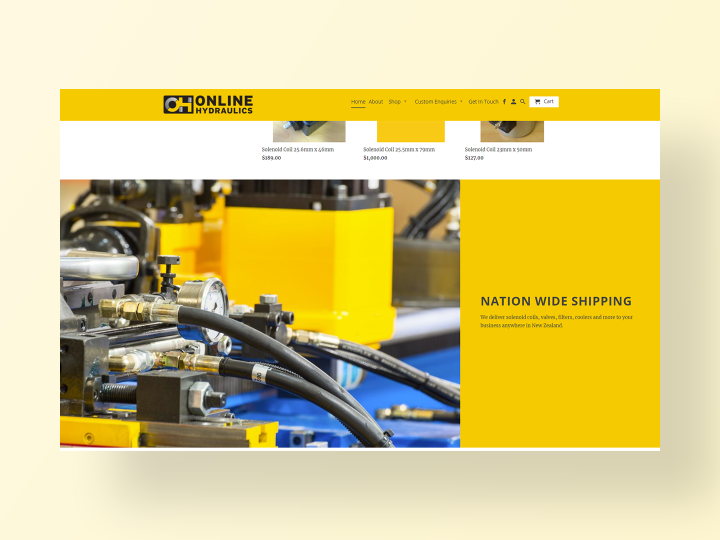 Online Hydraulics new website by Neon Hive