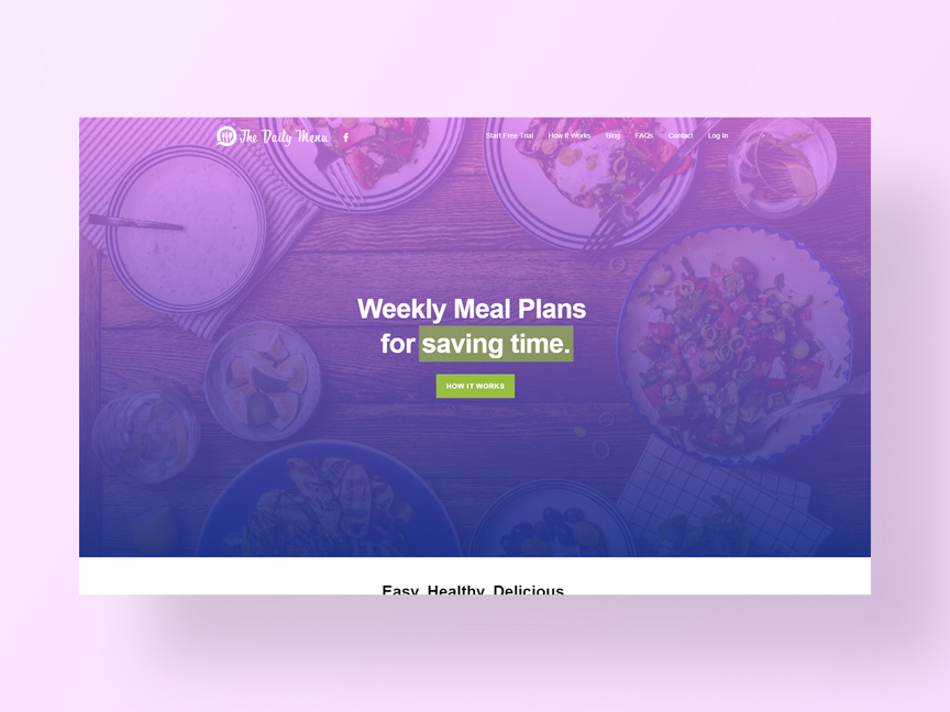 The Daily Menu's new website developed by Neon Hive