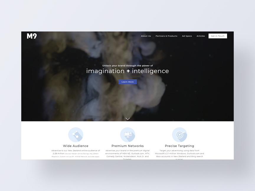 Mi9 NZ's new website designed and developed by Neon Hive