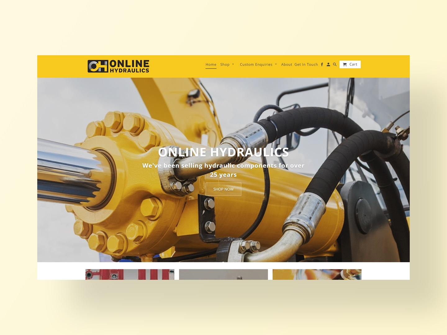 Online Hydraulic's new website designed and developed by Neon Hive