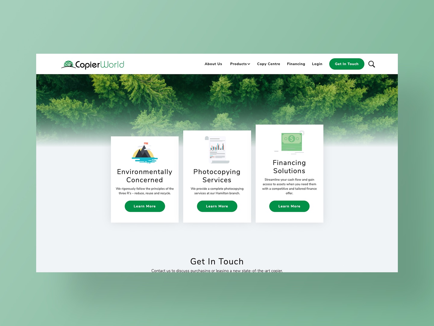 Copier World - Website Design by Neon Hive