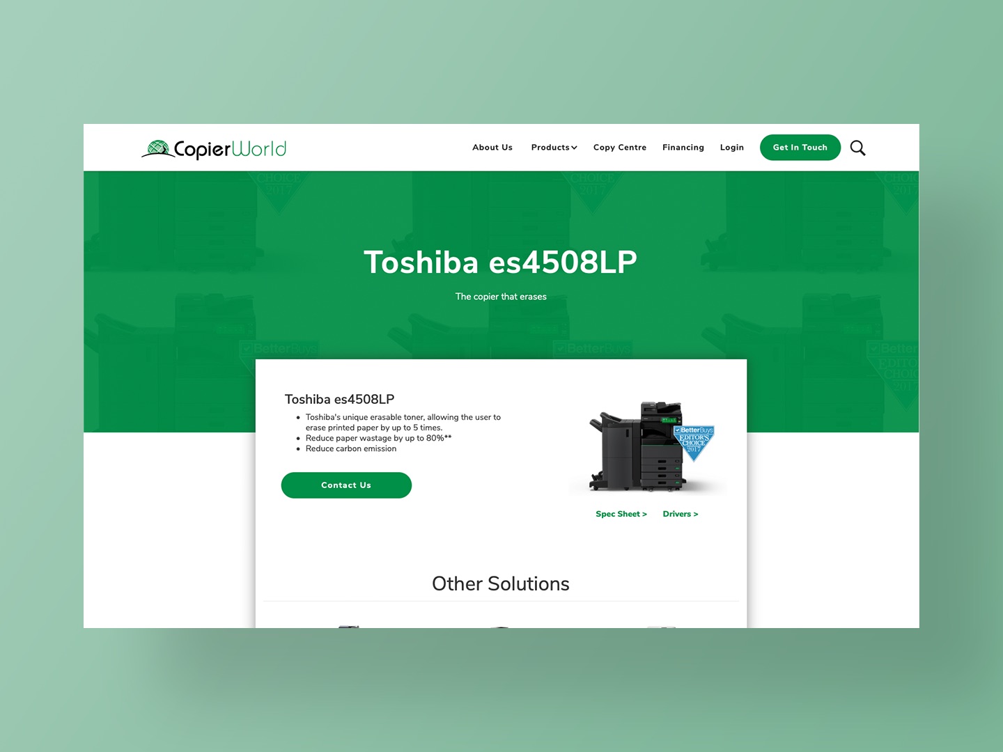Copier World - Website Design by Neon Hive