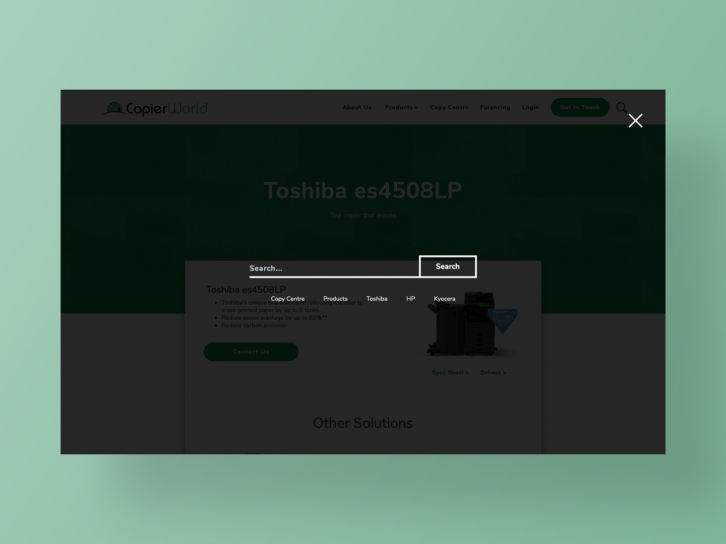 Copier World - Website Design by Neon Hive
