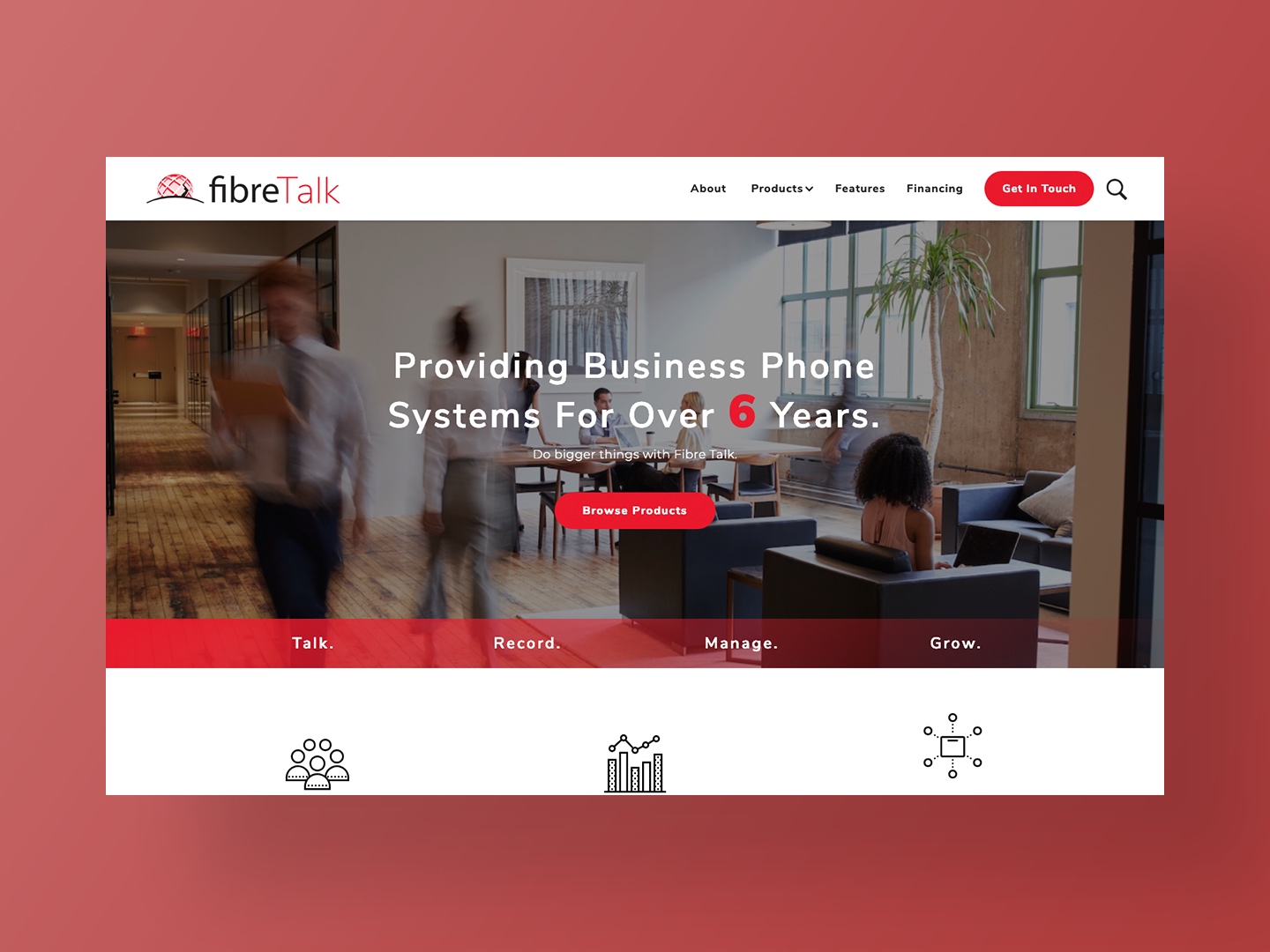 Fibre Talk's new website designed and developed by Neon Hive