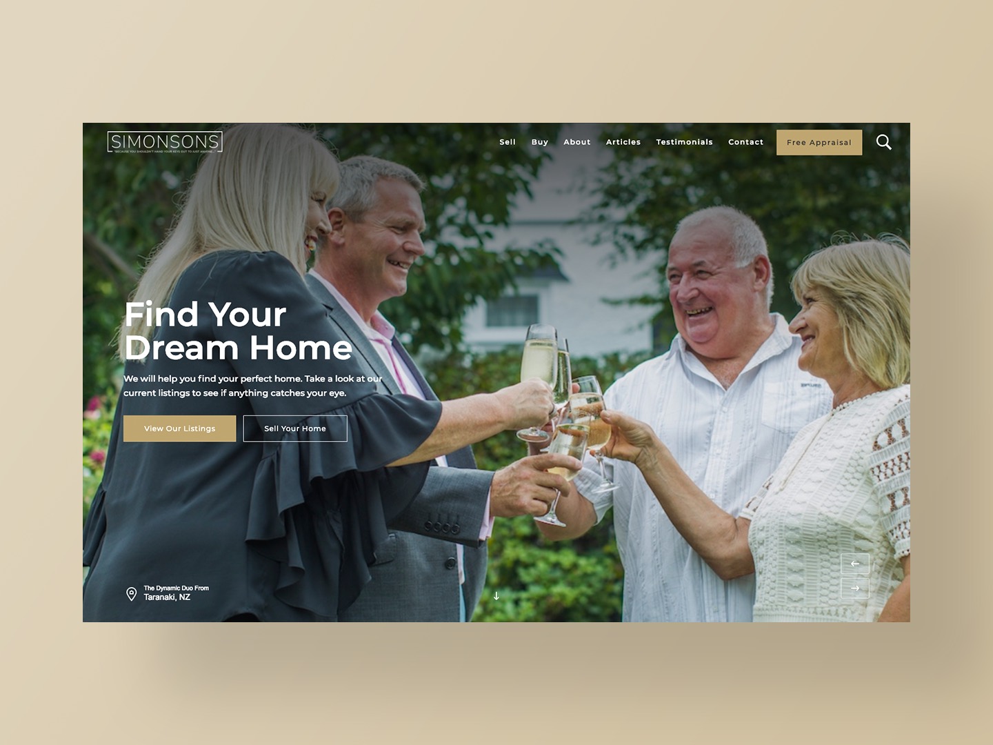 Team Simonsons new website developed by Neon Hive
