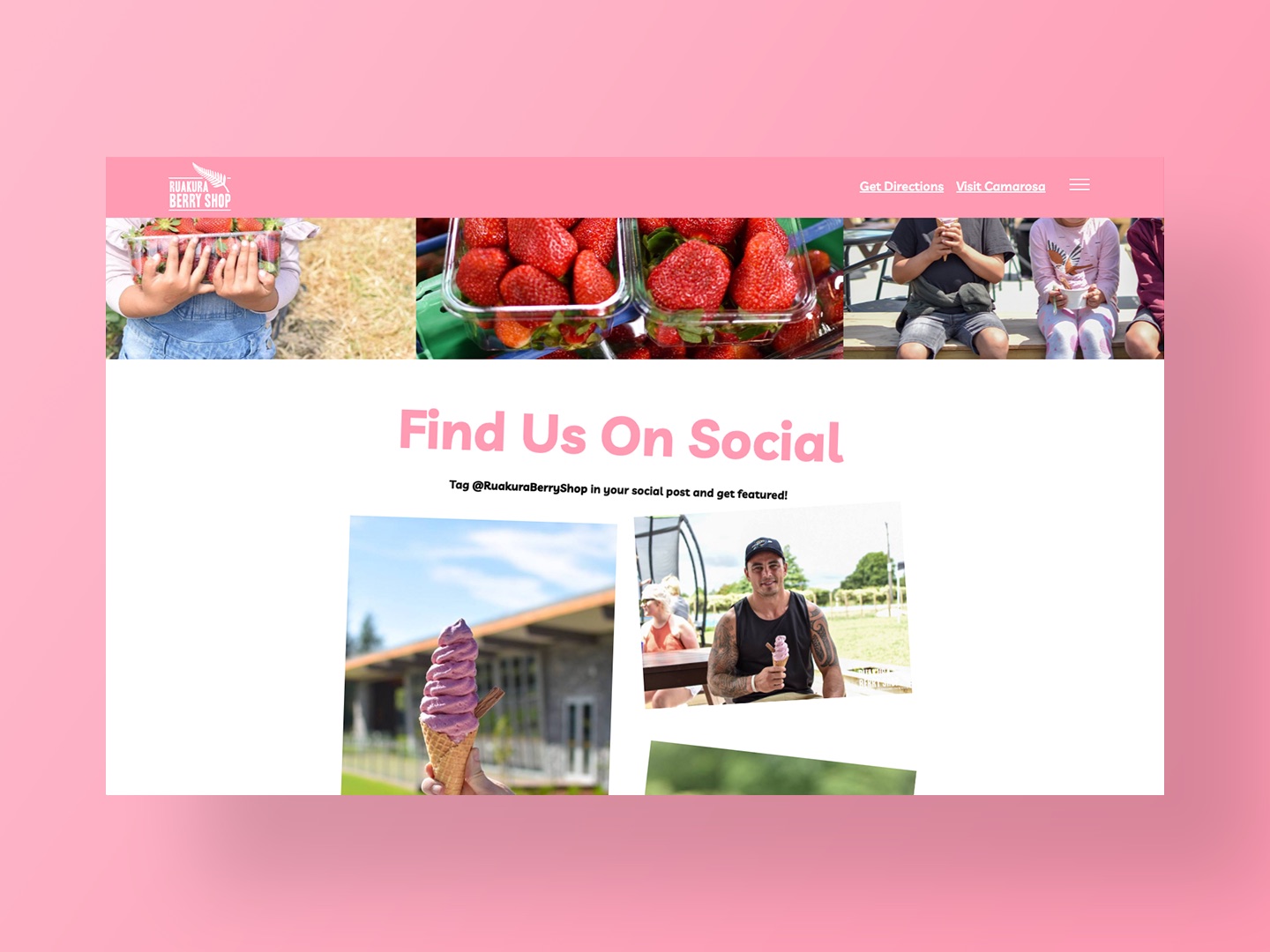 Ruakura Berry Shop Website Design by Neon Hive