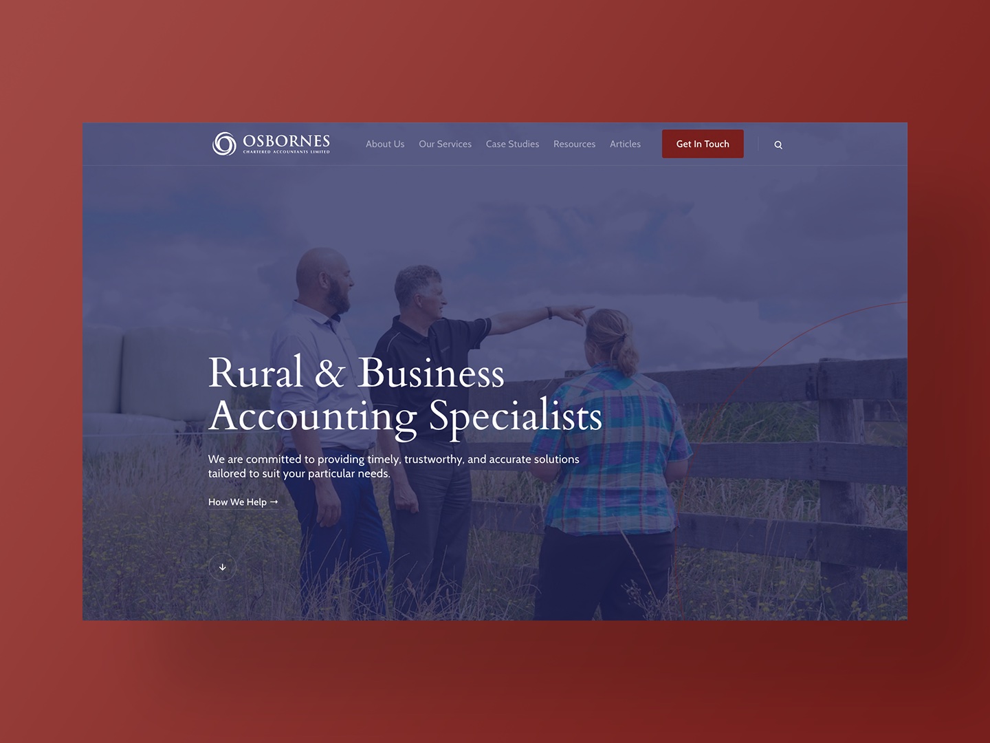 Osbornes Chartered Accountants Website Home Page