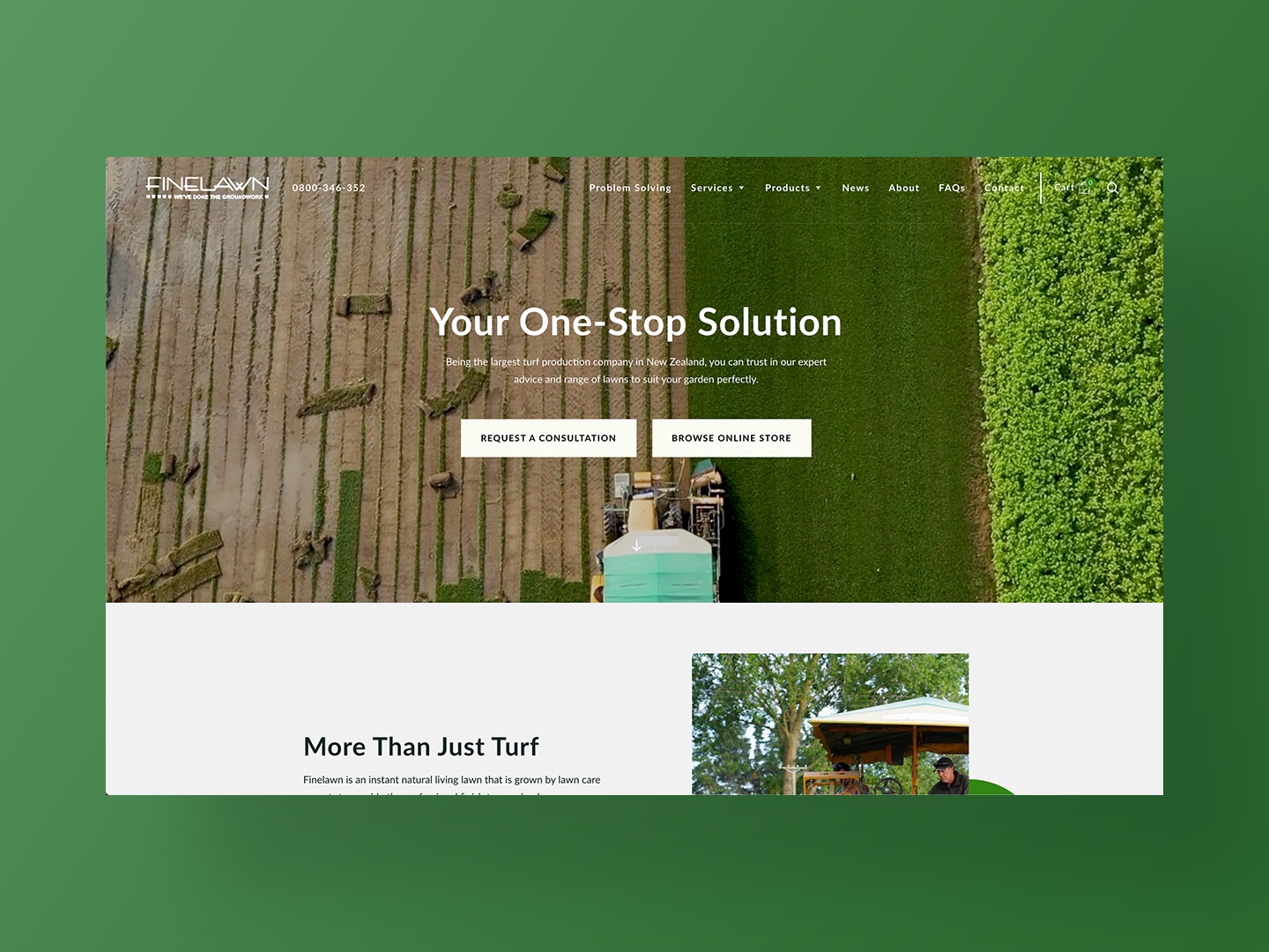 Finelawn website design by Neon Hive