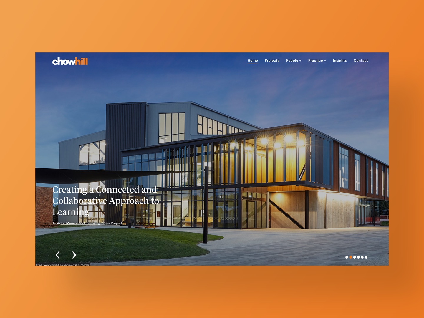 Chow:Hill Architects new website homepage
