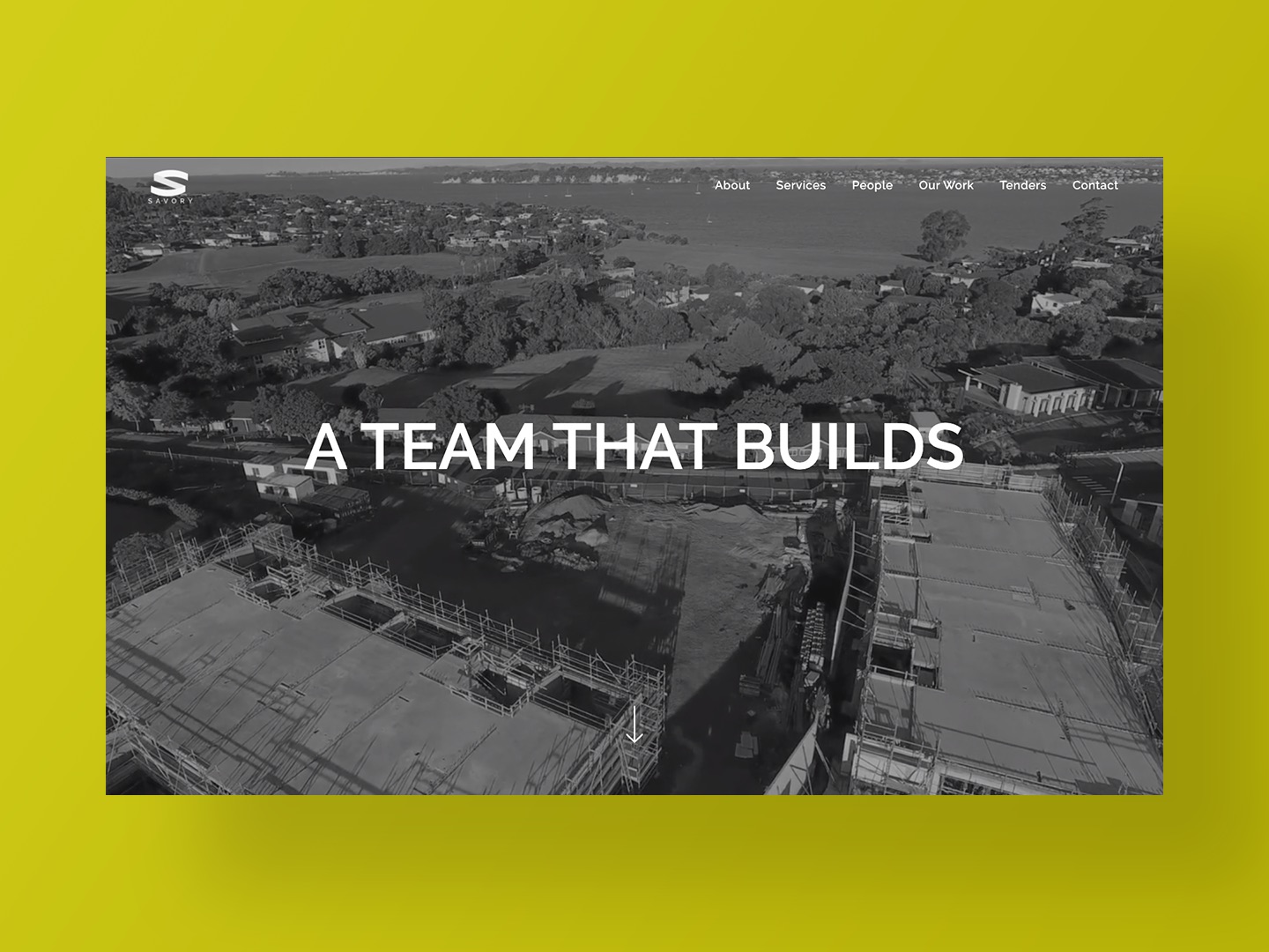 Savory Constructions new website homepage