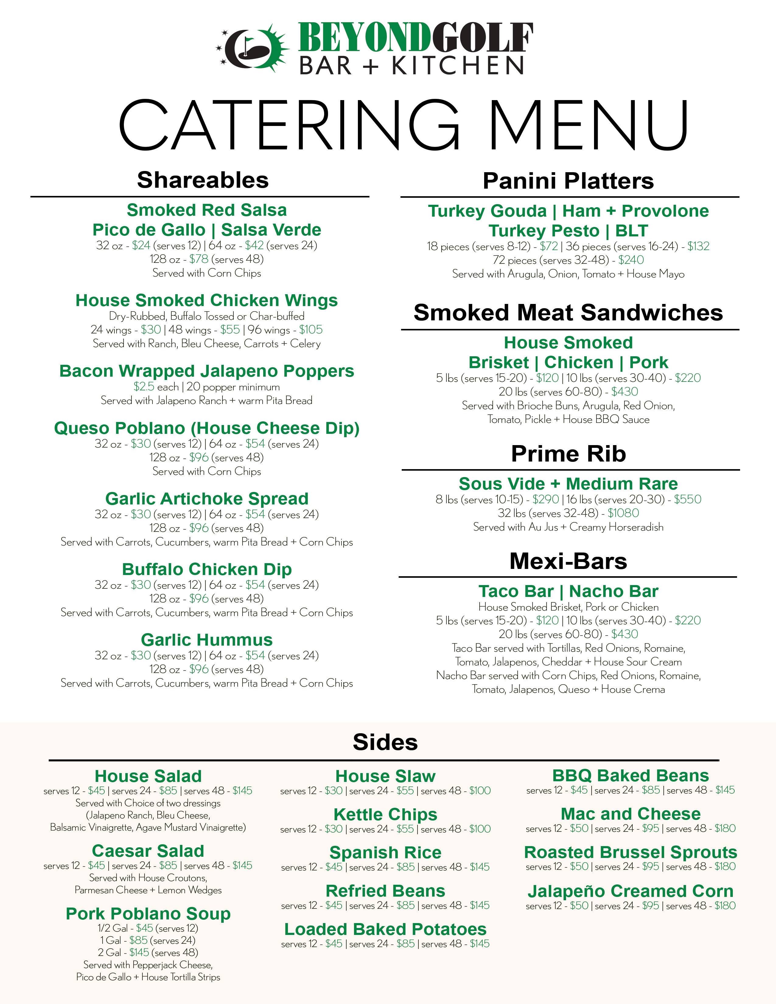 Catering Menu