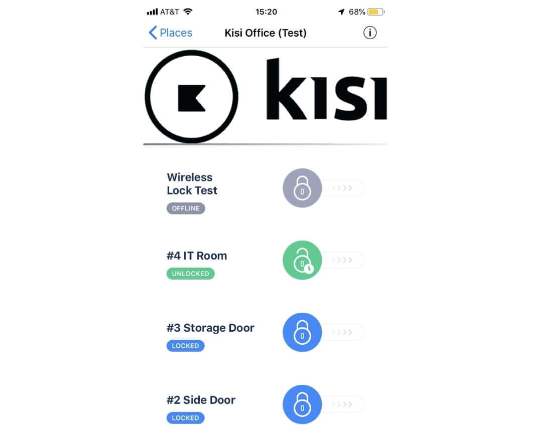 Kisi App Unlocking a Door