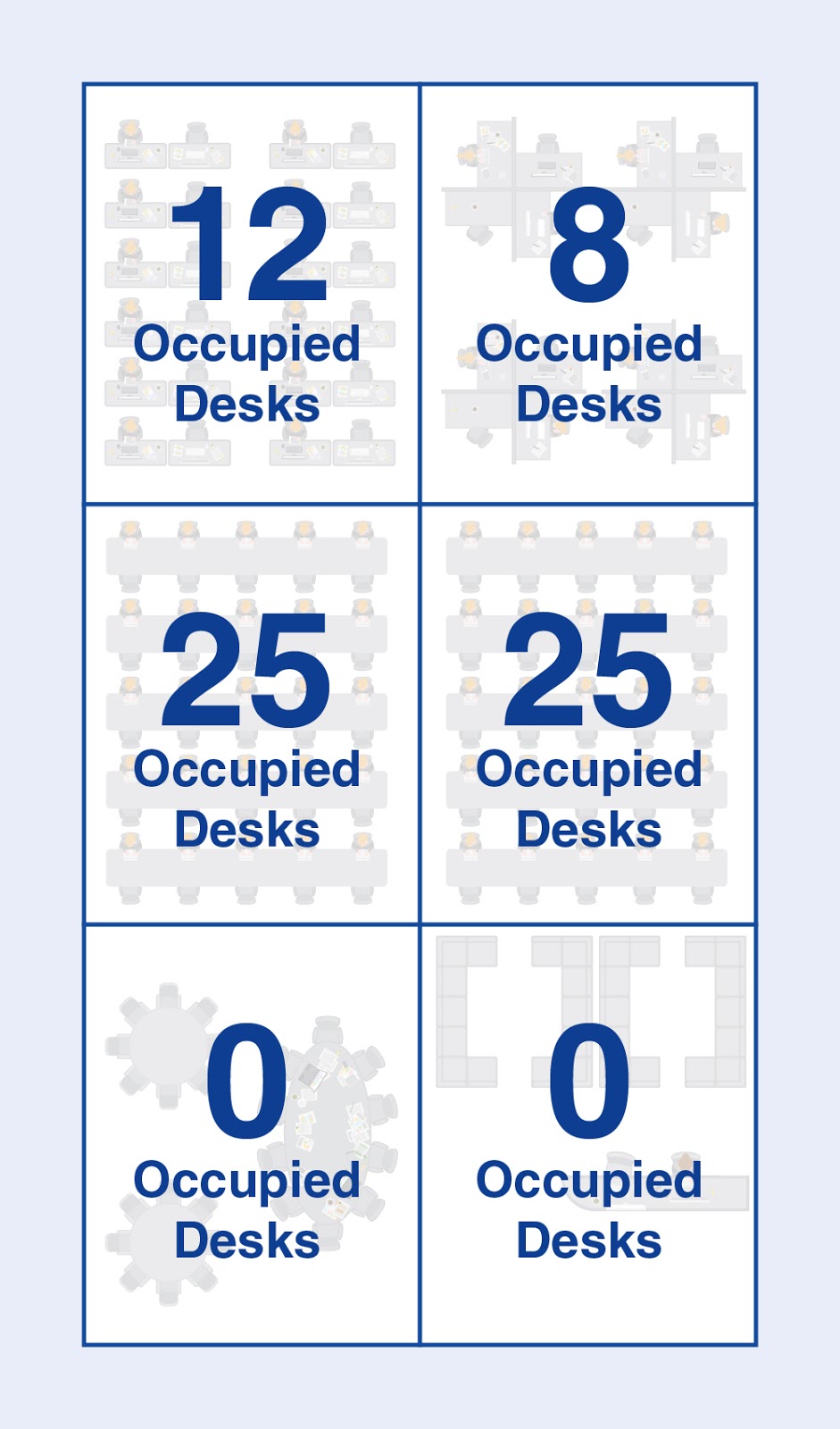 illustration of coworking desk layout