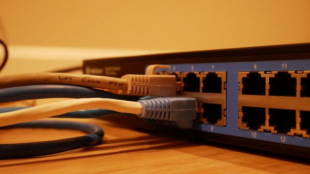 back of internet router