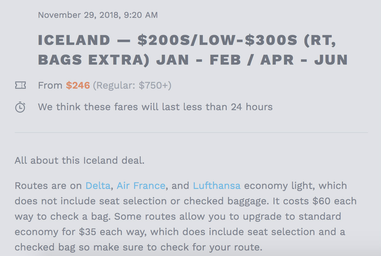cheap flights to Iceland