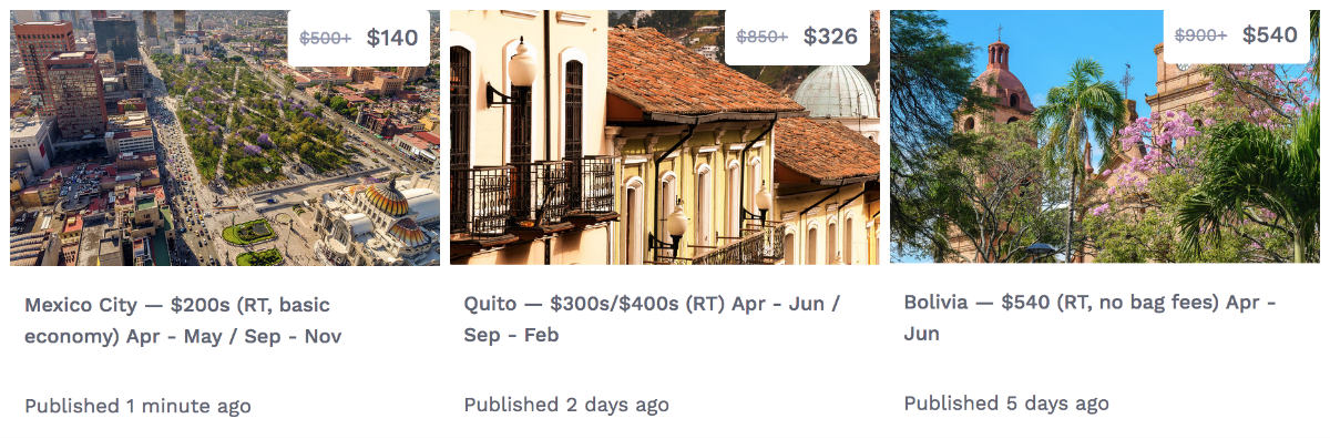 examples of deals to Latin America