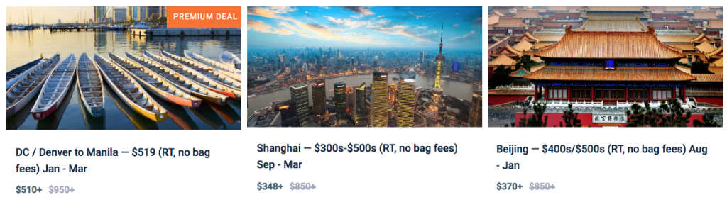 example deals to Asia