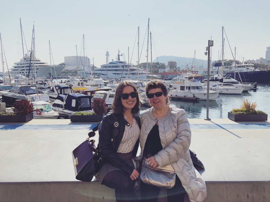 Member Alice M. and her mom in Barcelona