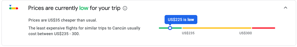 deal ox on google flights