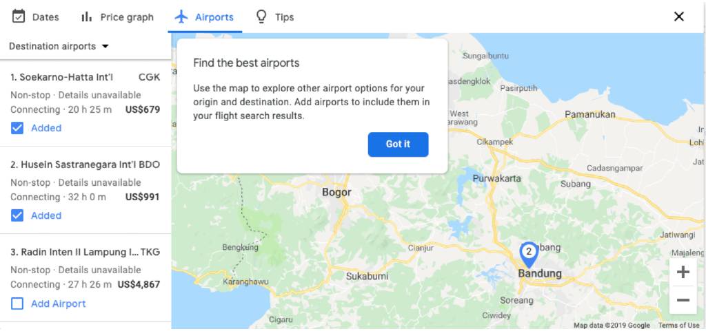 informations sur l'aéroport sur les vols google