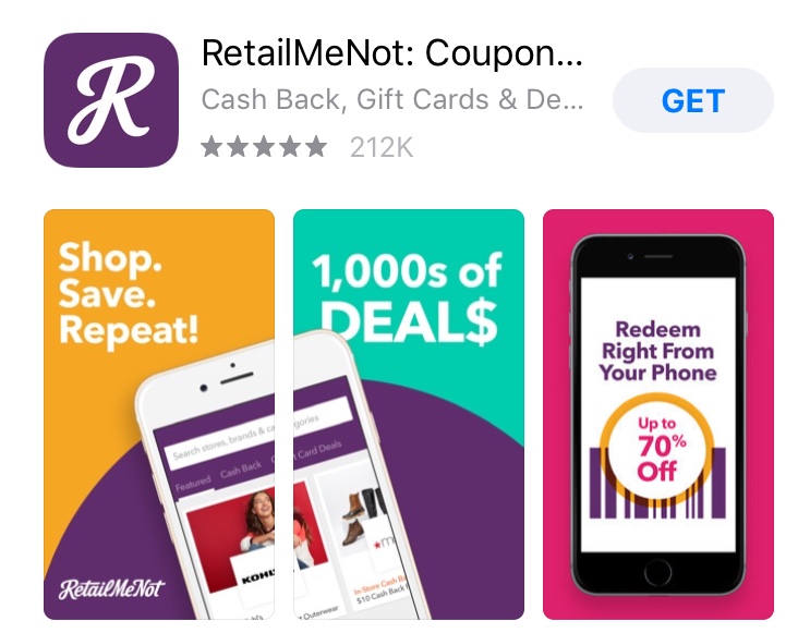 Aplicativo RetailMeNot