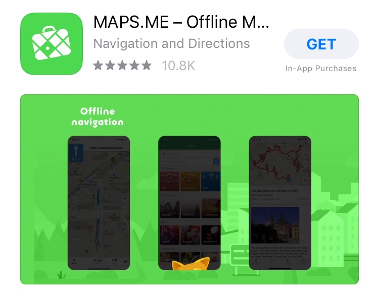 Aplicativo Maps.me