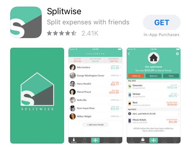 Aplicativo Splitwise
