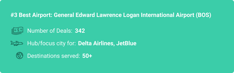 stats about BOS airport