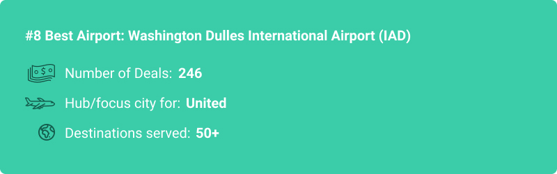 statistiques sur l'aéroport IAD