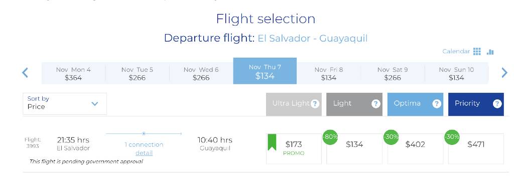 booking on Interjet