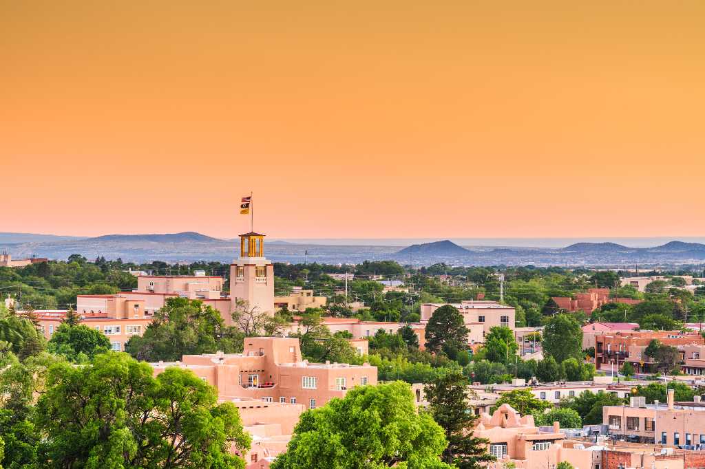 Sunset over Santa Fe.