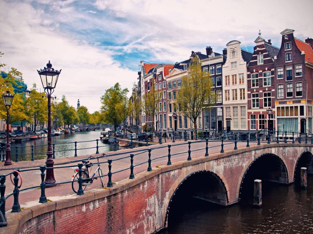 canal and buildings in Amsterdam