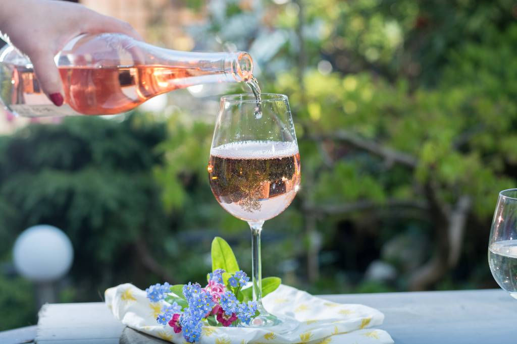 drinking rose in Provence.