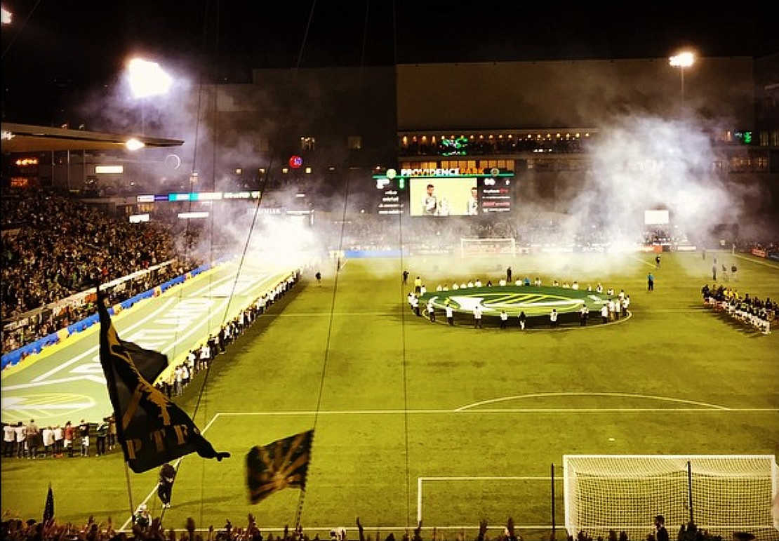 soccer game in Portland.