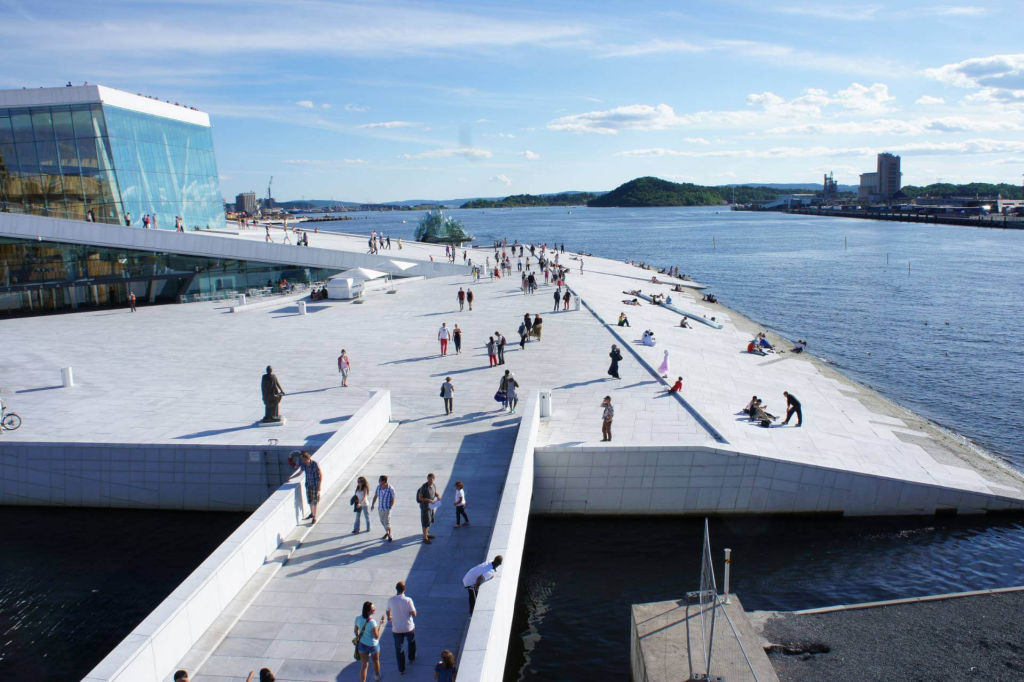 roof of the Norwegian Opera in Oslo.