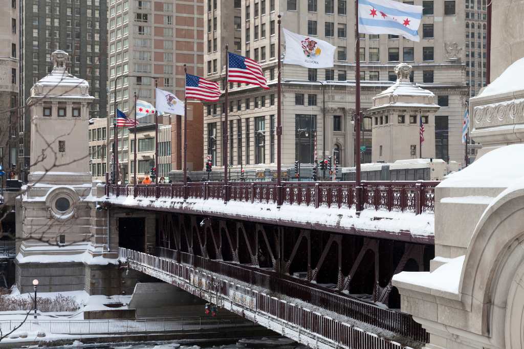 DuSable bridge in Chicago.
