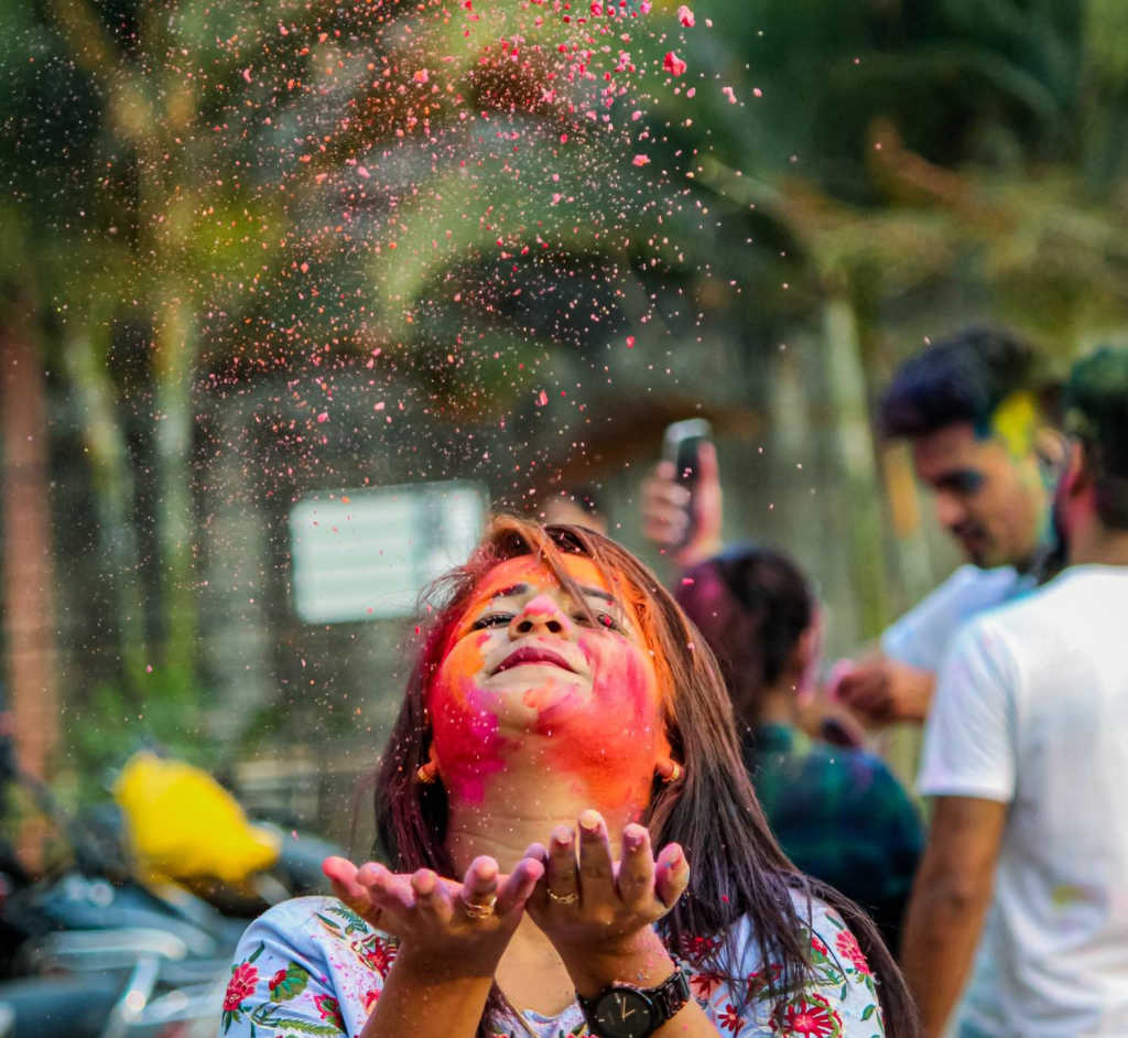 Holi festival in Begaluru.