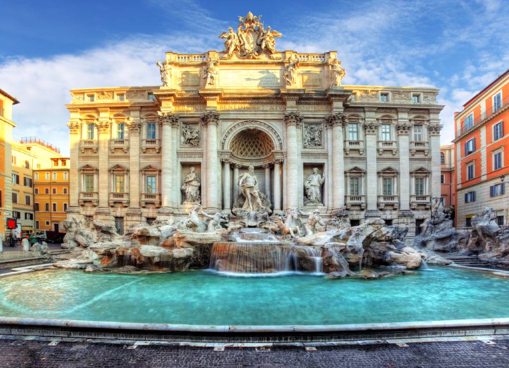 Trevi fountain in Rome.