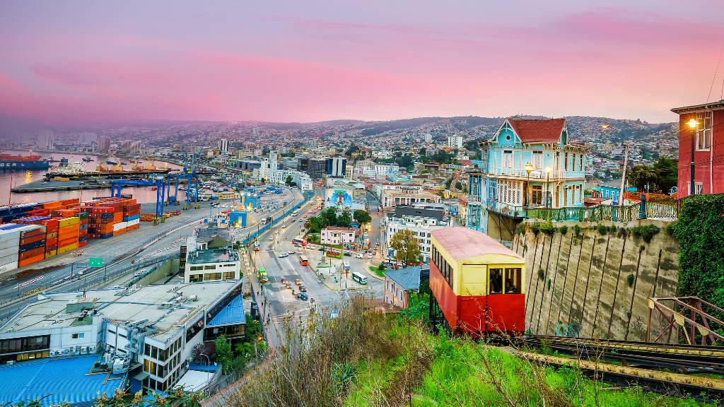 funicular in Valparaiso.