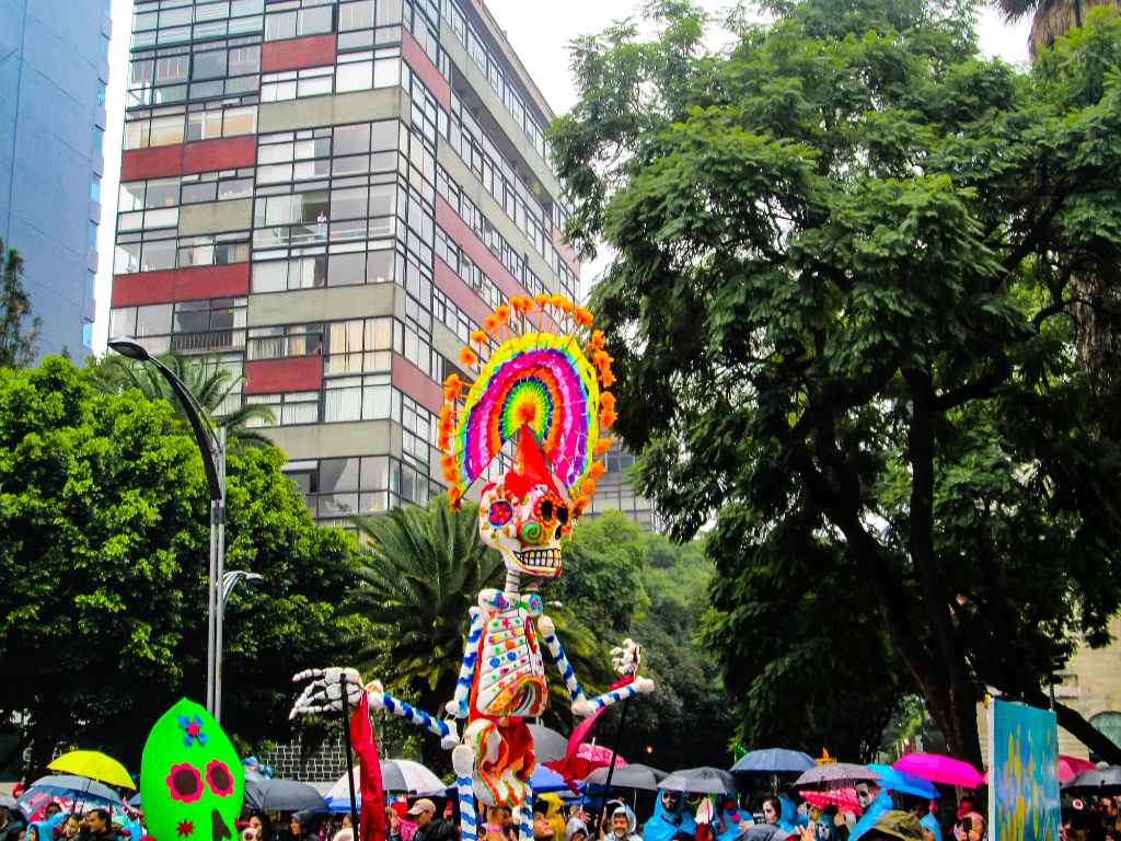 Day of the Dead parade in Mexico City.