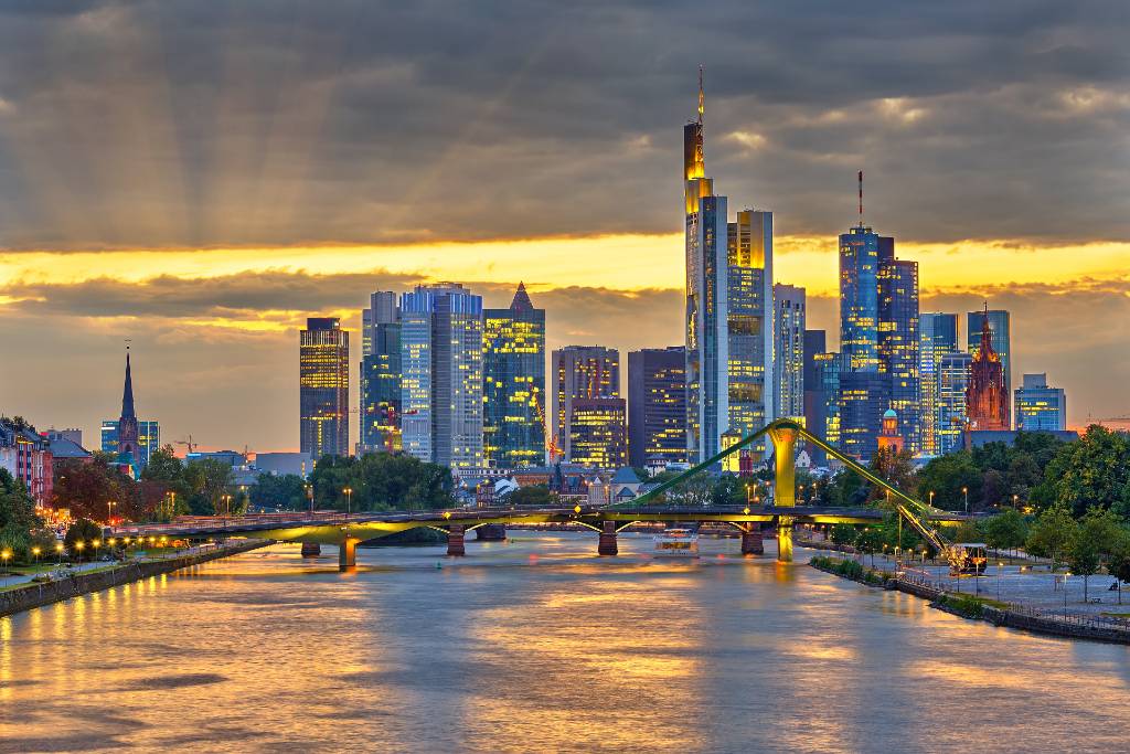 skyscrapers in Frankfurt.