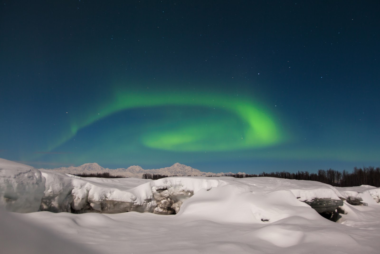 northern lights over Alaska.