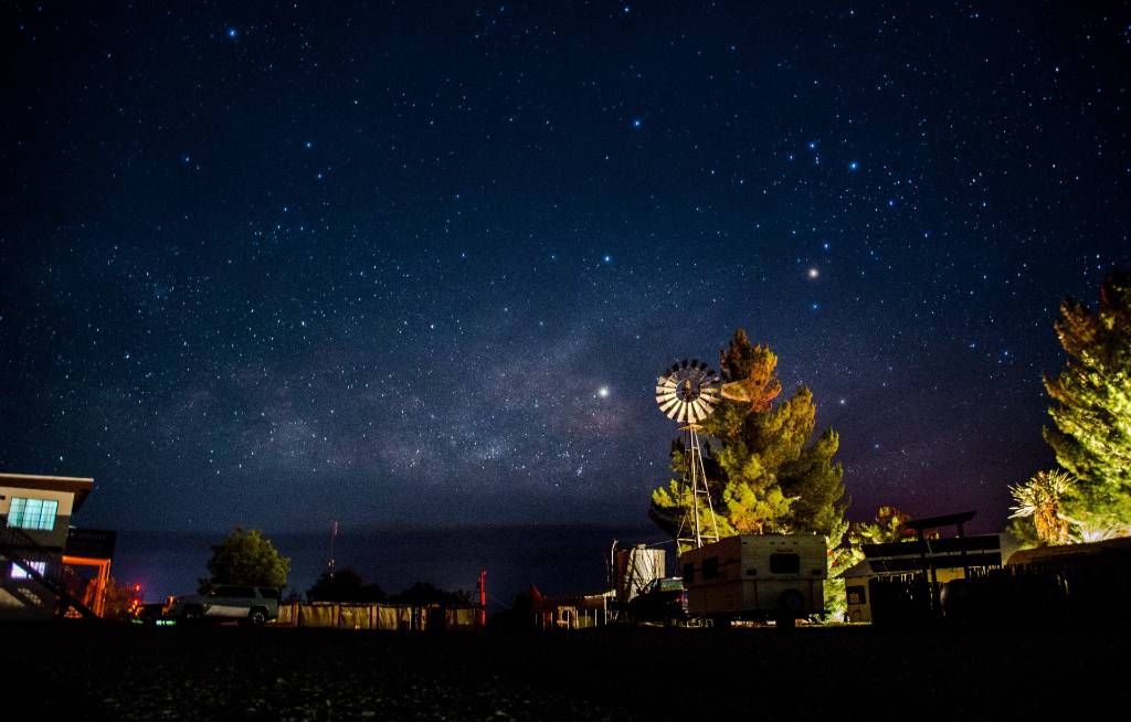 stargazing in West Texas.