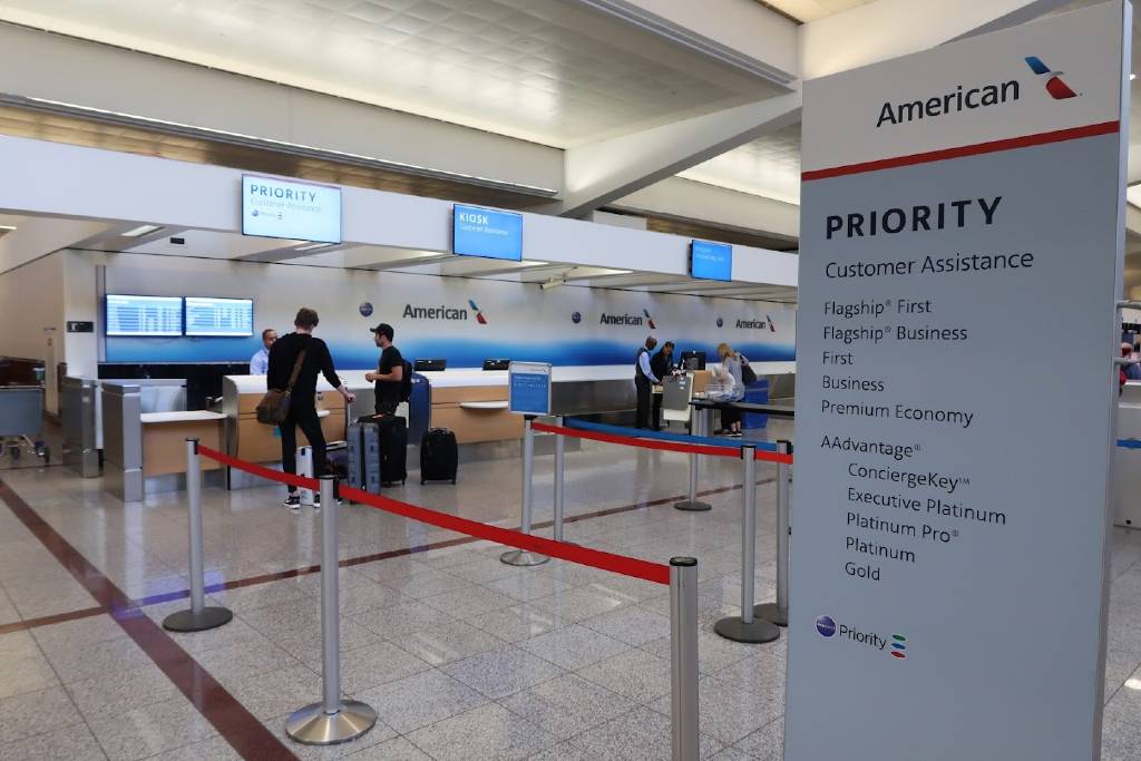 AA priority checkin.