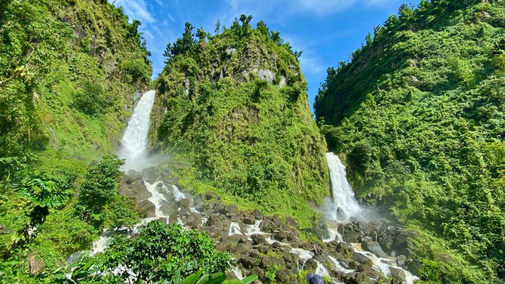 waterfalls in Dominica.