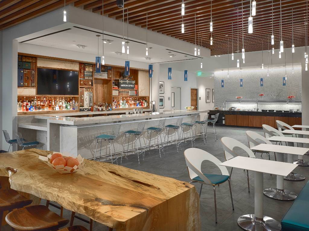 amex lounge at houston airport.