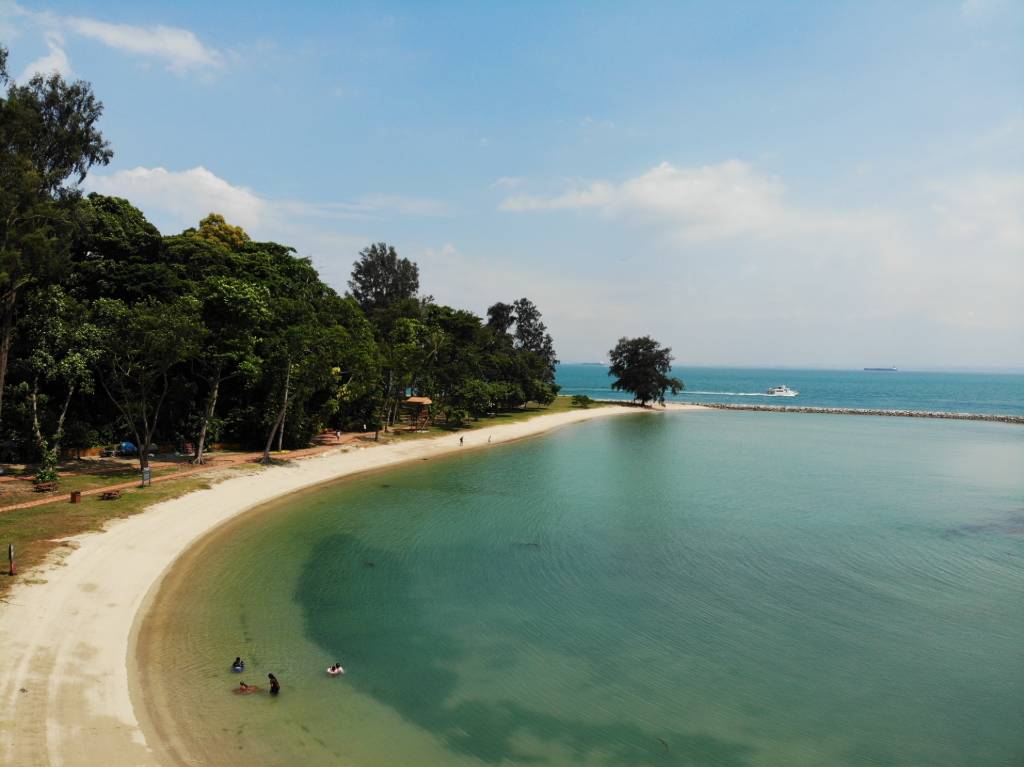 island beach near Singapore.