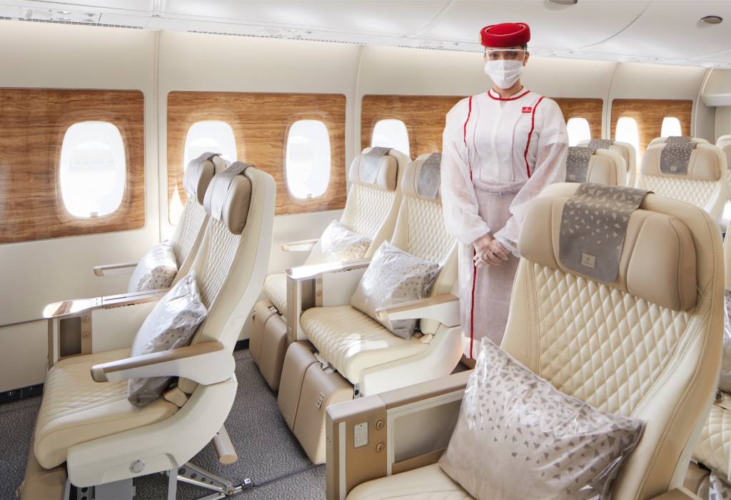 Emirates premium economy seats.