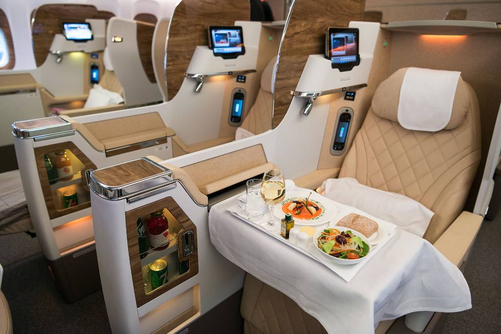 food in Emirates business class.
