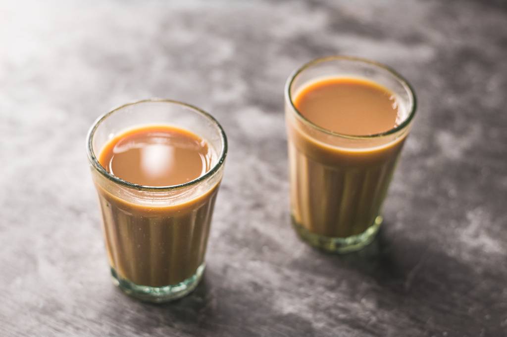 glass of chai.